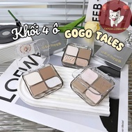 [GOGO TALES] GOGO TALES Contouring Powder Palette with Highlighter, 4 Girl Diary Silver Cases, 9.8g 
