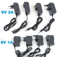 AC to DC 9V 1A 2A 2000MA 1000ma EU US UK AU plug 5.5mmx2.5mm power Supply Charger Adapter adaptor