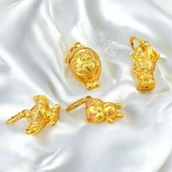 Loket Design Hollow 5D Emas 916 Original Loket/Pendant Emas 916 Hard Gold Loket Emas 916 Bajet