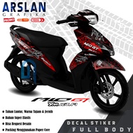 Decal MIO GT Full Body - Set Stiker Motor MIO GT Simpel - Dekal Variasi Design Simpel Hayabusa