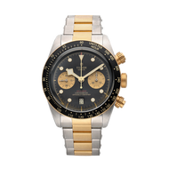 Tudor Black Bay Reference M79363N, a yellow gold and stainless steel automatic wristwatch with date and chronograph