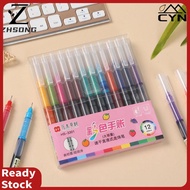 12/1pcs Refillable Water Ink Pen Set Kawaii 0.5mm Candy Color Ballpoint Pens Office Student Writing 