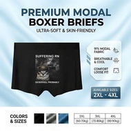 Premium Modal Boxer Briefs For Men Suffering Rn Deserved Probably Cat Print Ultra Soft Skin Friendly