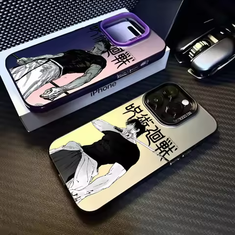 J-Jujutsu Toji Kaisen F-Fushiguro Phone Case For IPhone 16 15 14 13 12 11 Pro Max Black Purple Matte