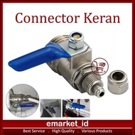 EM Ball Valve Connector 4 to 2 Points AK36 Metal Ball Valve Threaded Stop Valve/ Reverse Osmosis Iro