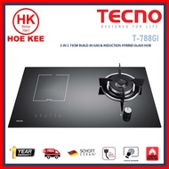 Tecno T 788GI 73cm Gas-Induction Hybrid glass hob