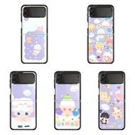Pop Mart Dimoo World Hard Clear Transparent Phone Case for Samsung Galaxy Z Flip 3 4 5 6