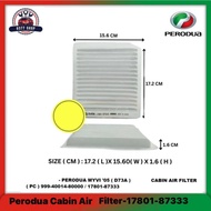 Perodua Cabin Air Filter(17801-87333 ) for Myvi D73 2005y (999-40014-80000)