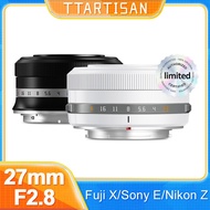 TTArtisan 27mm F2.8 APS-C Auto Focus Eye Recognition Camera Lens for Fujifilm XF Nikon Z Z5 Z50 Sony