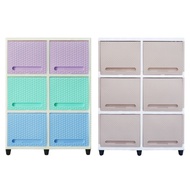 WM CLUB Double Flip 3-Layer - Multipurpose Plastic Storage Drawer Cabinet