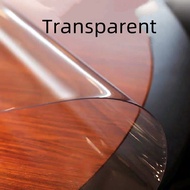 【Round 3.0mm Thickness 60-100cm 】 Clear/frosted/printing Table Mat Protector PVC Soft Crystal Glass