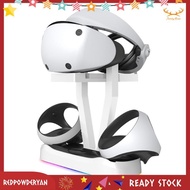 [Redpowderyan.] For PS VR2 Charging Station with Colorful RGB Light and Headset Holder,VR Game Contr