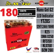 YTZ8 YTZ8S YTZ8V BTX7 Koyoko Gel G2 Battery Batteri Bateri 100% Original KOYOKO X-MAX 250 KLX 150 R2