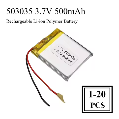 503035 3.7V 500mAh Long-lasting Rechargeable Li-ion Polymer Battery for Earphone DVD Navigation GPS