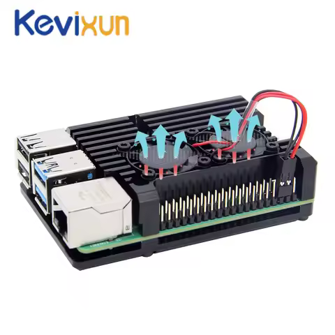 for Raspberry Pi 4 Model B Aluminum Case Passive Cooling Aluminum Alloy Protective Shell Metal Enclo