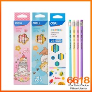 Deli Pensel Grafit 2B Menulis Licin Tiada Toksik Deli Pencil Graphite 2B Student Writing Smooth Penc