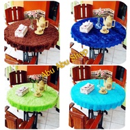 ROUND FEATHER TABLE MAT DIAMETER 100 CM / LARGE ROUND TABLE CLOTH SIZE 100 CM / DINING TABLE MAT / D