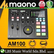 Maono Maonocaster AM100 Multi Channel Audio Interface and Podcast Mixer (AM 100)