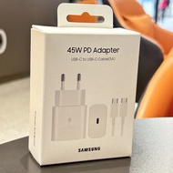 ที่ชาร์จ PD 45W Samsung ที่ชาร์จความเร็วสูงสุดสำหรับ Galaxy S25อัลตร้าพลัส S24 S23 S22 A56 A55 A36ปล