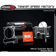 CYLINDER BLOCK 59MM WITH RIK PISTON RINGS YAMAHA MIO I 125 MIOSOULI125GT RS8 REDSPEED