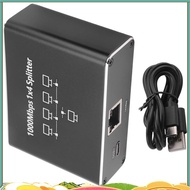 Gigabit Network Splitter 1-To-4 Network Cable Splitter RJ45 Network Port Ethernet Splitter Suitable 