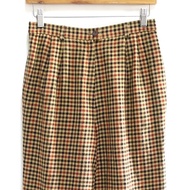 │Slowly│格紋-古著褲│vintage.復古.文藝.