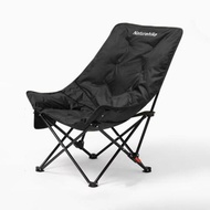 NATUREHIKE Comfortable High-Back Warm Camping Chair - Black