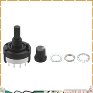 3P4T 3 Pole 4 Position Single  Band  Rotary Switch w Knob