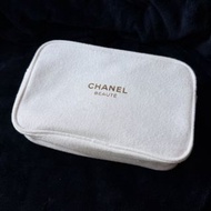 chanel 會員贈品化妝袋收納袋白色 sample 旅行裝試用裝