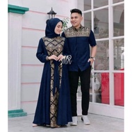 [✅Promo] Gamis Batik Kombinasi Polos Terbaru 2022 Modern Couple Baju