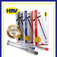 bnesos Stationary School Supplies HBW Ballpen 2000 HBW 2000 Ballpen Black, Blue, Red 12Pcs