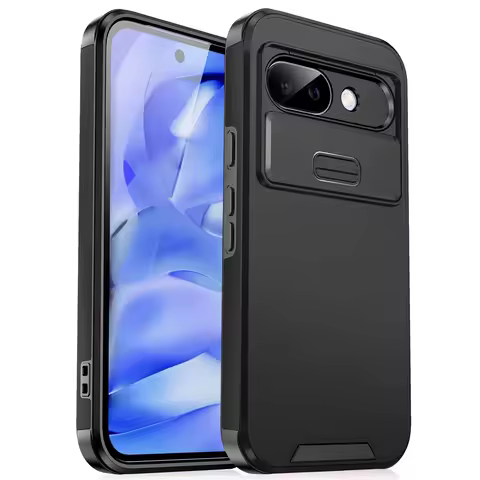 Luxury Slide Camera Protective TPU Phone Case For Google Pixel 9A Military Shockproof Defender Bumpe