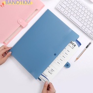 BANO1KM Document Storage Folder, 12 Grid PP Organ Folder, Fashion|Color A4 File Organizer Student Ex