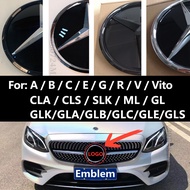 Logo Emblem For Mercedes A B C E V G Benz W205 W204 W203 W206 W212 W176 GLA X156 CLA ML W166 GLK X20