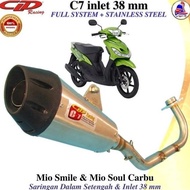 CLD Racing C7 in 38 mm series MIO SMILE &amp; MIO SOUL CARBU Knalpot