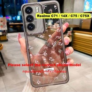 เคส Realme C71 C 71 C75 C75X C75 X 14X RealmeC71 RealmeC75 Realme14X RealmeC75X เคสนิ่มลายดอกไม้ใสกั