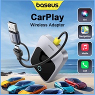 Baseus อะแดปเตอร์ CarPlay ไร้สาย IOS CarPlay มินิกล่องปลั๊กแอนด์เพลย์5.0เชื่อมต่อไวไฟบลูทูธแบบมีสายไ