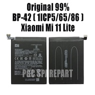 Original 99 Baterai BP-42 Xiaomi Mi 11 Lite Mi11 Lite Mi 11Lite