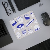 Cerulean Light Minimal Doodle Illustrative Food Mouse Pad