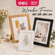 Deli Vusign Flat Photo Frame Home Frame Wall Desk Decor Picture 5R 6R A4 Certificate Frem 相框