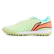 Li-Ning ผู้ชายรองเท้าฟุตบอลเบาะรองเท้ากีฬาที่มั่นคงสนับสนุนป้องกันการลื่นสวมใส่ LiNing รองเท้าผ้าใบฟ