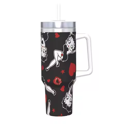 B-Bettys Boops Tumbler 40oz Stainless Steel Double Wall Vacuum Insulated Tumblers Cup With Straw