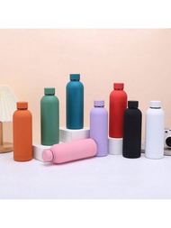 17/25oz500/750ml Stainless Steel American Style Narrow Mouth Cup, Portable Vacuum Insulated Water Bo