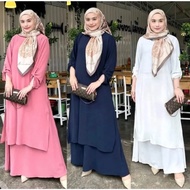 Bella New Suit Set Viral  (IRONLESS) Butang Clothing Women  Lengan Panjang Plain