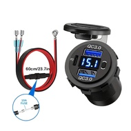 Dual 3 12V Charger, Quick 0 PD USB C Three Dual 3 12V Caj Pantas 0 PD USB C Tiga