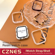 Iwatch Resin Case iwatch8 S9 S7 S6 Resin Frame Case Shock-resistant Case Half-Pack Case 41mm 45mm 40mm