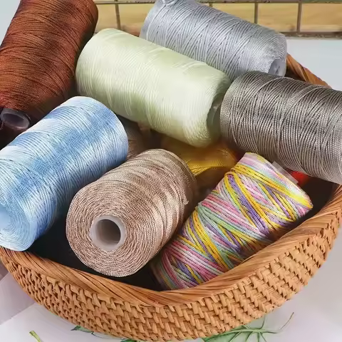 New Summer Crochet Yarn 1.5mm Thin Ice Cotton Thread for Hand Knitting Bag Hat Shoes 100g Hollow Lin
