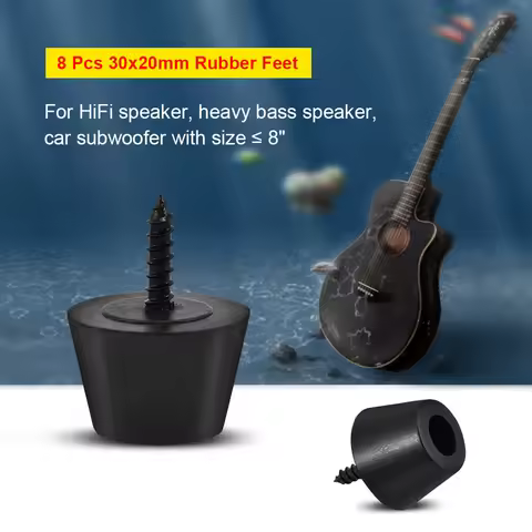 4 Pairs 30x20mm Rubber Feet Anti Vibration Base Pad Stand for Speaker Guitar Amplifier W Screws rubb