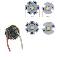1ชิ้น5ชิ้น CREE 10W XM-L ไฟฉายสีขาว L2 LED พร้อมฐานดาว20มม. + ไดรเวอร์5โหมด3.7V