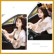 JY.YH 1pcs Sunscreen Sleeve Women's Chiffon Thin Loose Anti UV Drive Cashew Shawl Fashion Wear